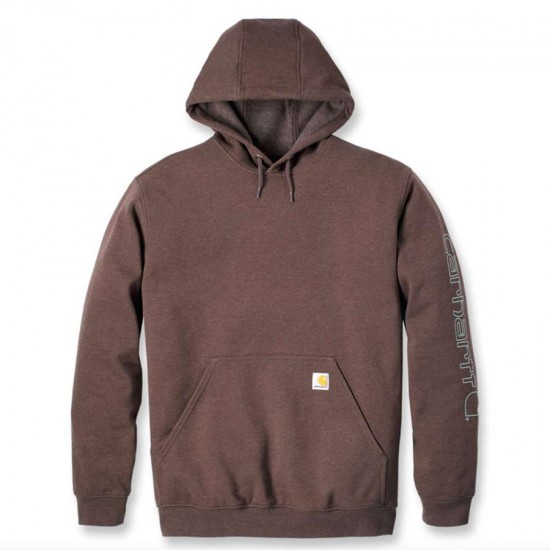 Carhartt K288 Sleeve Logo Hooded Sweatshirt - Mocha Heather